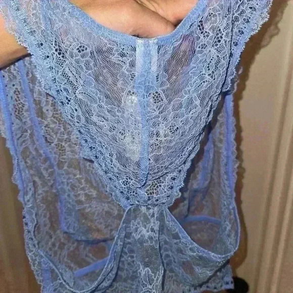 NWT Adore Me Womens Lacy Halter Light Blue Size 1X - Picture 4 of 6